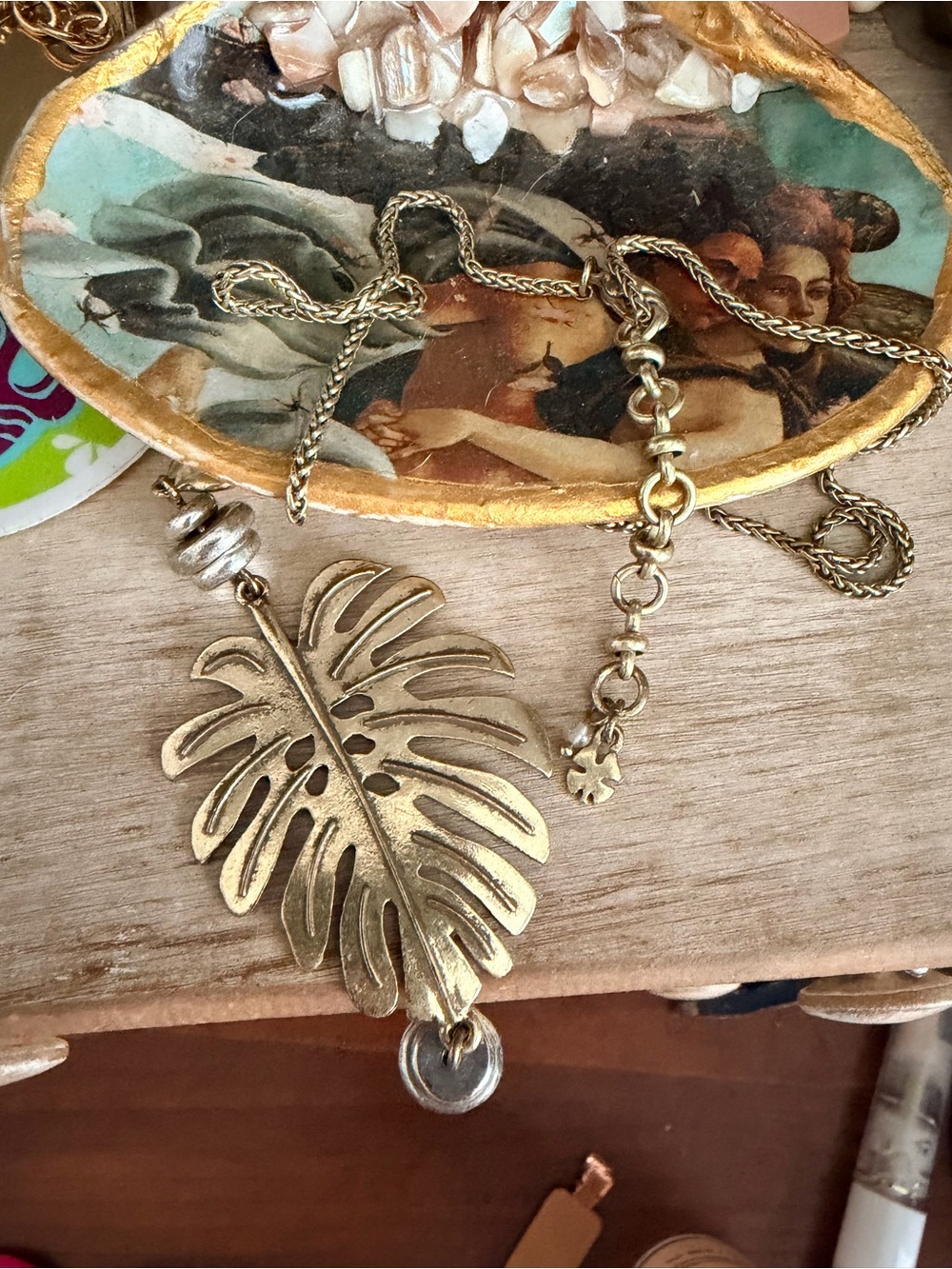 Lucky Brand Monstera Necklace